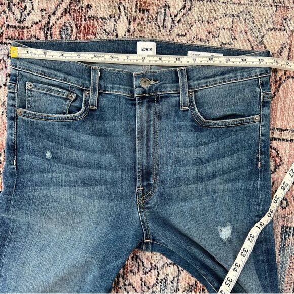 Edwin Anthropologie Elin Crop Straight Jeans Size 30 - Picture 9 of 12